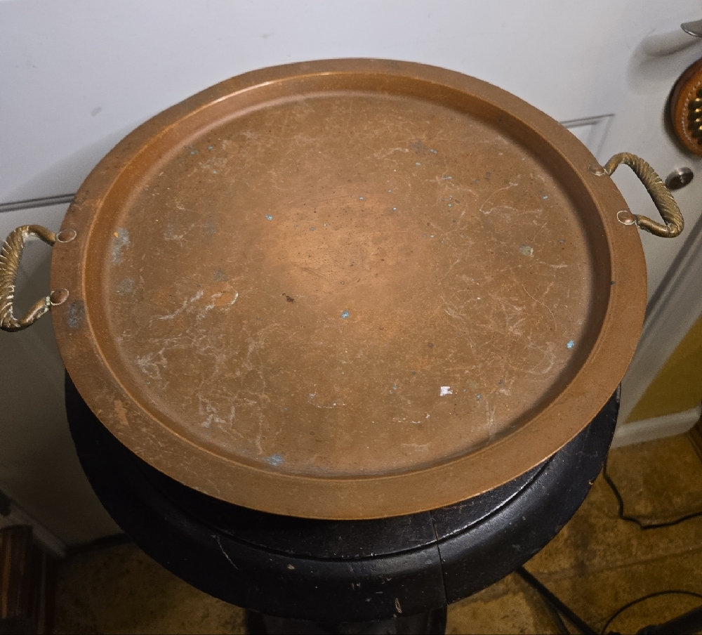 Joseph Heinrichs Paris New York Pure Copper Chafing Dish with Lid And Platter - Picture 9 of 16